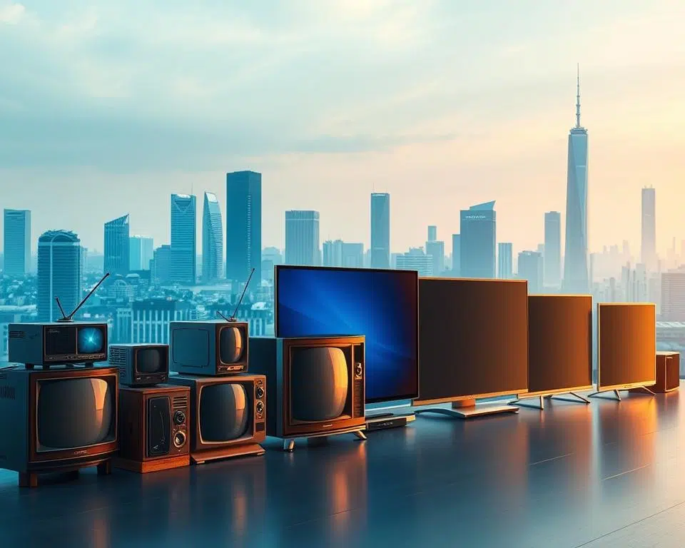 Technology of IPTV shown through TV evolution.